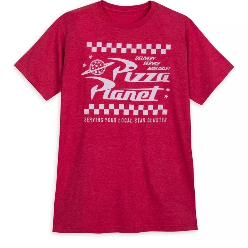 Small Disneyland Parks Pizza Planet Red T-Shirt Gift